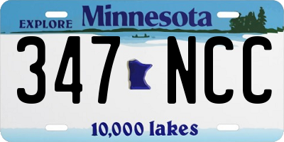 MN license plate 347NCC