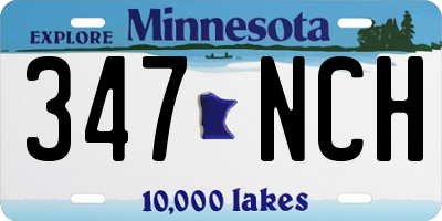 MN license plate 347NCH