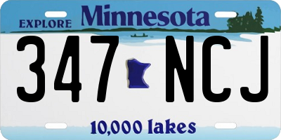 MN license plate 347NCJ