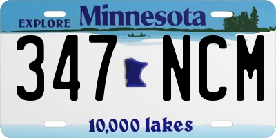 MN license plate 347NCM