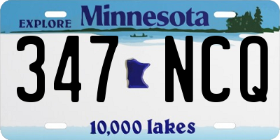 MN license plate 347NCQ