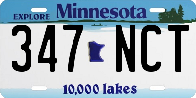 MN license plate 347NCT