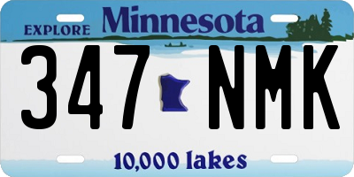 MN license plate 347NMK