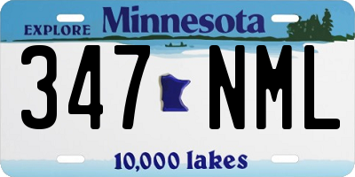 MN license plate 347NML