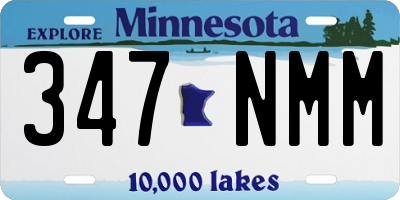 MN license plate 347NMM