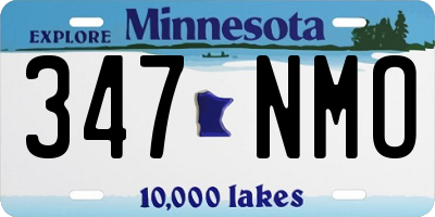 MN license plate 347NMO