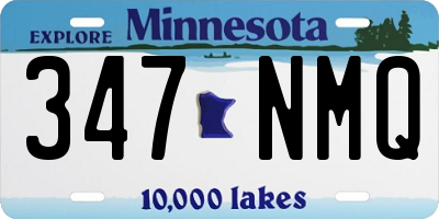 MN license plate 347NMQ