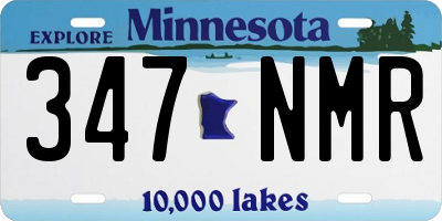 MN license plate 347NMR