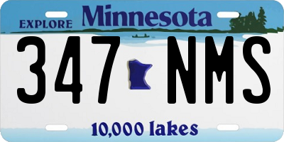 MN license plate 347NMS