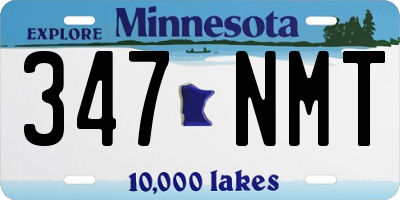 MN license plate 347NMT