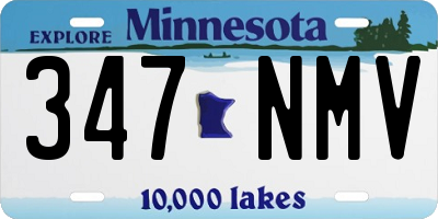 MN license plate 347NMV