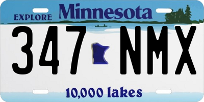 MN license plate 347NMX