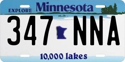 MN license plate 347NNA