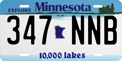MN license plate 347NNB