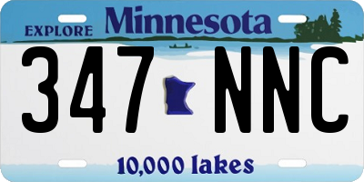 MN license plate 347NNC