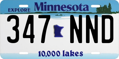 MN license plate 347NND