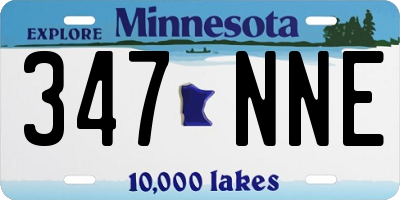 MN license plate 347NNE