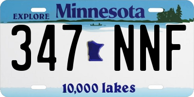 MN license plate 347NNF