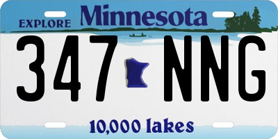 MN license plate 347NNG