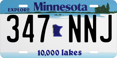 MN license plate 347NNJ
