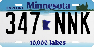 MN license plate 347NNK