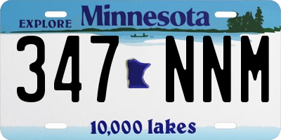 MN license plate 347NNM