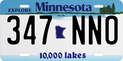 MN license plate 347NNO