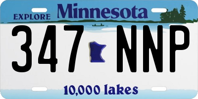 MN license plate 347NNP