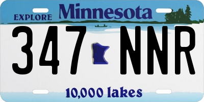 MN license plate 347NNR