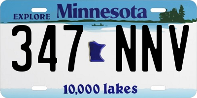 MN license plate 347NNV