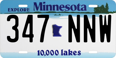 MN license plate 347NNW