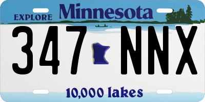 MN license plate 347NNX