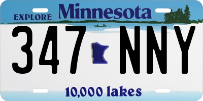 MN license plate 347NNY