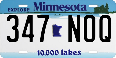 MN license plate 347NOQ