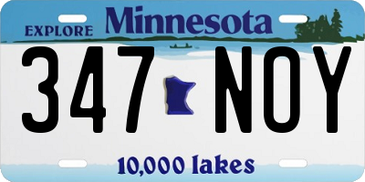 MN license plate 347NOY