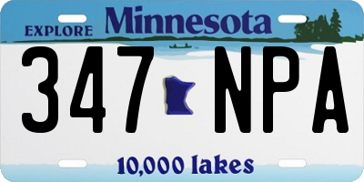 MN license plate 347NPA