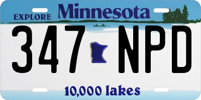 MN license plate 347NPD