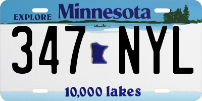 MN license plate 347NYL