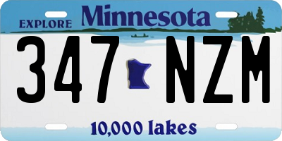 MN license plate 347NZM