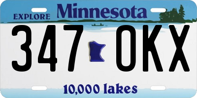 MN license plate 347OKX