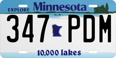 MN license plate 347PDM