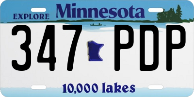 MN license plate 347PDP
