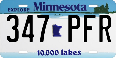 MN license plate 347PFR