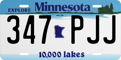 MN license plate 347PJJ