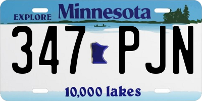 MN license plate 347PJN