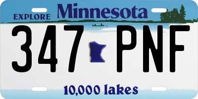 MN license plate 347PNF