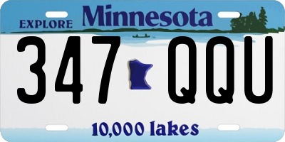 MN license plate 347QQU