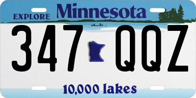 MN license plate 347QQZ