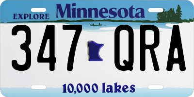 MN license plate 347QRA