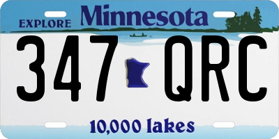 MN license plate 347QRC